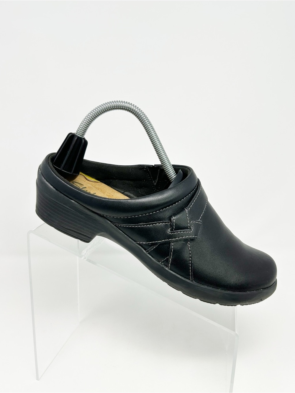 Clarks Angie Mist Women's Mule Clog Slip-On Comfort Shoes Black Size 9